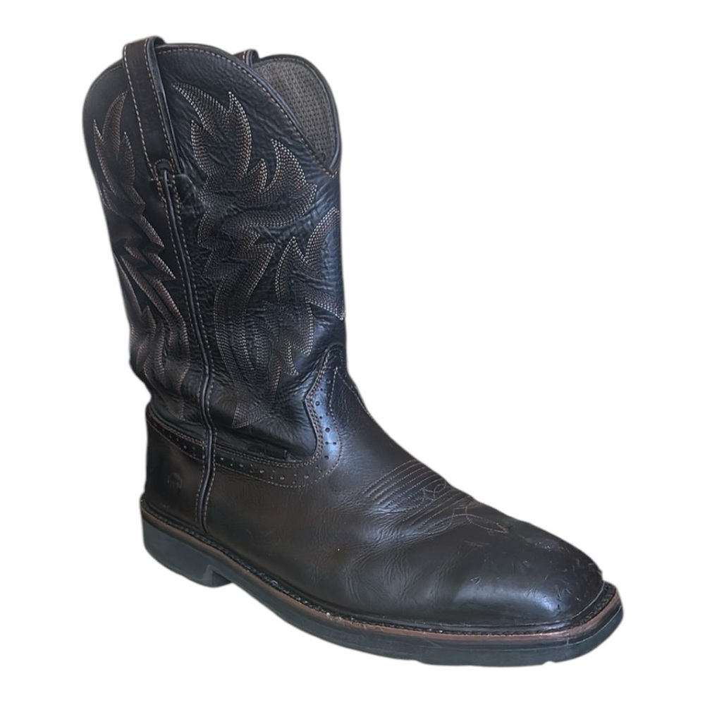 Wolverine Rancher Steel Toe Western Cowboy Work Boots Brown Leather Men’s 12